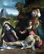 欧洲12-19世纪油画五_DOSSI, Dosso - Lamentation over the Body of Christ